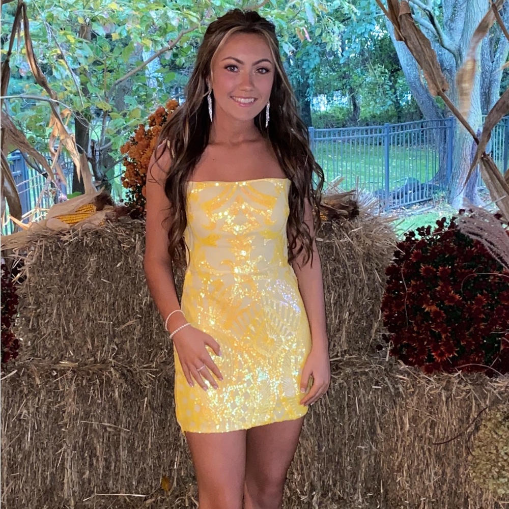 Yellow homecoming dress
